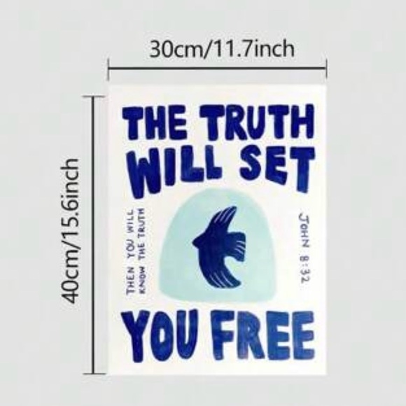 Art Truth Set You Free Faith Christian Artwork Decor 12x16 Poshmark